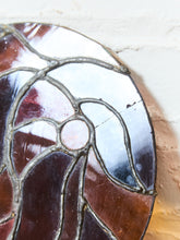 Load image into Gallery viewer, As Found Orange and Red Round Stained Glass
