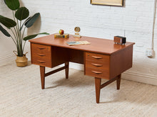 Load image into Gallery viewer, Danish Modern Teak Desk with Opening