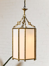 Load image into Gallery viewer, Antique French Bamboo Brass Pendant LARGE