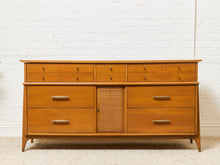 Load image into Gallery viewer, Kent Coffey Style Long Dresser with Rattan Front