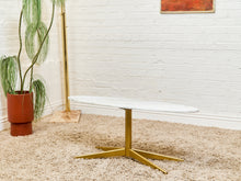 Load image into Gallery viewer, Stone Oval Coffee Table with Gold Legs