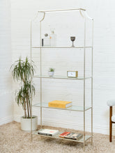 Load image into Gallery viewer, Hollywood Regency Gold Etagere Shelf