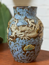 Load image into Gallery viewer, Qing Qianlong Style Dragon Vase with Turquoise Glaze