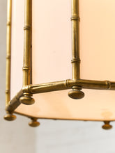 Load image into Gallery viewer, Antique French Bamboo Brass Pendant LARGE