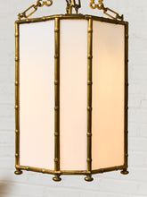 Load image into Gallery viewer, Antique French Bamboo Brass Pendant LARGE
