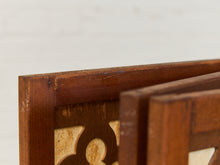 Load image into Gallery viewer, Wood Patterned Three Panel Screen Divider