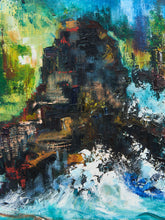 Load image into Gallery viewer, Mid Century Midnight Tide Oil Painting
