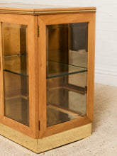 Load image into Gallery viewer, 1970s Style Oak & Glass Display Credenza