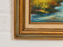 Load image into Gallery viewer, Vintage Stream Landscape Oil Painting Signed by E. Chamlee 1975
