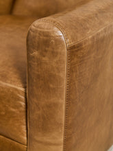 Load image into Gallery viewer, Keanu Deco Leather Chair in Echo Umber