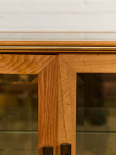 Load image into Gallery viewer, 1970s Style Oak & Glass Display Credenza