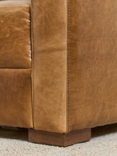 Load image into Gallery viewer, Keanu Deco Leather Chair in Echo Umber