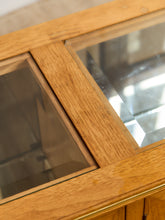 Load image into Gallery viewer, 1970s Style Oak & Glass Display Credenza
