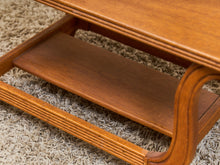 Load image into Gallery viewer, French Art Deco Scroll-Edge Oak Writing Table