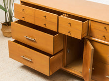 Load image into Gallery viewer, Kent Coffey Style Long Dresser with Rattan Front