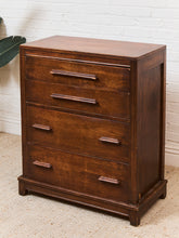 Load image into Gallery viewer, Art Deco Long Handle Chest of Drawers