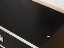 Load image into Gallery viewer, Black and Chrome 1970's 2 Drawer Nightstand