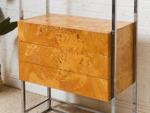 Load image into Gallery viewer, Milo Baughman Burlwood Vintage Shelf with Large Opening