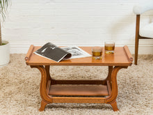 Load image into Gallery viewer, French Art Deco Scroll-Edge Oak Writing Table