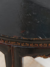 Load image into Gallery viewer, Antique Chinese Black Lacquer Demi-Lune Console Table