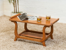 Load image into Gallery viewer, French Art Deco Scroll-Edge Oak Writing Table