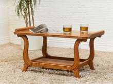 Load image into Gallery viewer, French Art Deco Scroll-Edge Oak Writing Table
