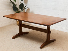 Load image into Gallery viewer, Ethan Allen Solid Wood Trestle Dining Table