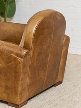 Load image into Gallery viewer, Keanu Deco Leather Chair in Echo Umber
