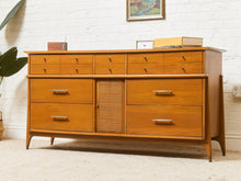 Load image into Gallery viewer, Kent Coffey Style Long Dresser with Rattan Front