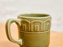 Load image into Gallery viewer, Single Green Mug with Arch Accents