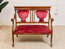 Load image into Gallery viewer, Antique Harp Back Settee