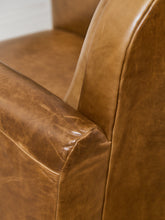 Load image into Gallery viewer, Keanu Deco Leather Chair in Echo Umber