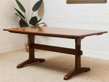 Load image into Gallery viewer, Ethan Allen Solid Wood Trestle Dining Table