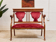 Load image into Gallery viewer, Antique Harp Back Settee