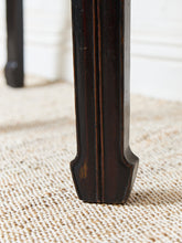 Load image into Gallery viewer, Antique Chinese Black Lacquer Demi-Lune Console Table