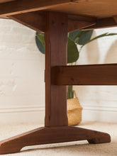 Load image into Gallery viewer, Ethan Allen Solid Wood Trestle Dining Table