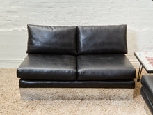Load image into Gallery viewer, 1970’s Space Age Chrome Plinth base Sofa