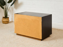 Load image into Gallery viewer, Black and Chrome 1970's 2 Drawer Nightstand