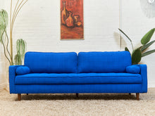 Load image into Gallery viewer, Royal Blue Tweed Sofa