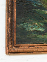 Load image into Gallery viewer, Antique Vintage Oil Painting of Vibrant Ship