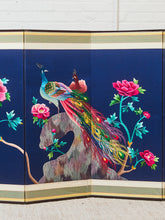 Load image into Gallery viewer, Korean Asian Large 8-Panel Silk Embroidered Peacock Bird Butterfly Screen, 1900s