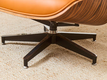 Load image into Gallery viewer, Burnt Orange Leather Iconic Chair and Ottoman