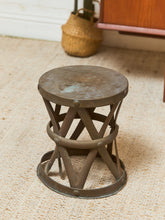 Load image into Gallery viewer, Drum Brass Vintage Table