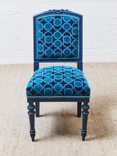 Load image into Gallery viewer, French Imperial Chair with Teal Dining Chairs