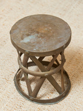 Load image into Gallery viewer, Drum Brass Vintage Table