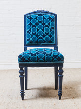 Load image into Gallery viewer, French Imperial Chair with Teal Dining Chairs