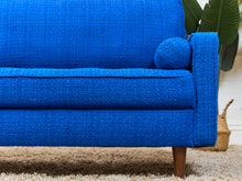 Load image into Gallery viewer, Royal Blue Tweed Sofa