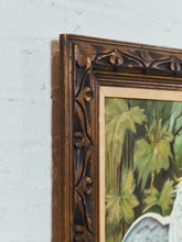 Load image into Gallery viewer, Vintage Tropical Bird Wall Art White Cockatoos Signed 1977
