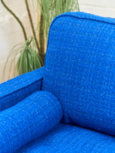Load image into Gallery viewer, Royal Blue Tweed Sofa