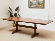 Load image into Gallery viewer, Ethan Allen Solid Wood Trestle Dining Table